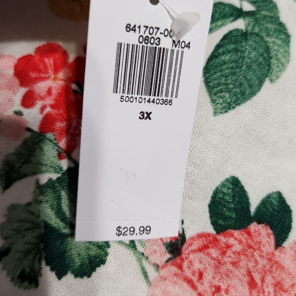 NWT OLD NAVY linen/rayon blend floral skirt. Size 3X - Picture 3 of 7